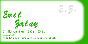 emil zalay business card